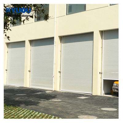 Exterior Roller Shutter Garage Doors Remote Control Windproof Aluminum Customized